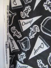 MLB Chicago White Sox Black Fleece Fabric FABRIC TRADITIONS 1Y2″X60″W NEW
