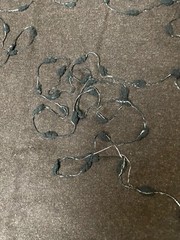 Fabric Lot 2 Yds 34 Ins 58 W Fall Suitings Brown Embroidered Blk Silver Wool