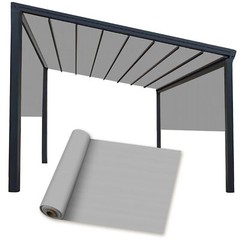 8ft Gray Sun Shade Fabric Roll Replaceable Canopy Pergola Multi-purpose Cloth