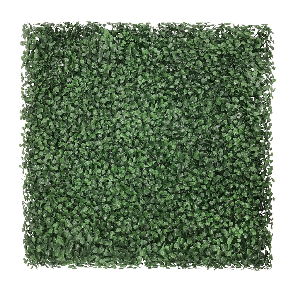 20″x20″ Artificial Boxwood Mat Wall Hedge Decor Ties Fence Panel Dark Green