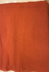 Crinkle Cotton Fabric 37”x 115” Solid Brown Color New