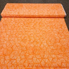 Spectrum BTY Banyan Batiks Orange Off-White Geometric