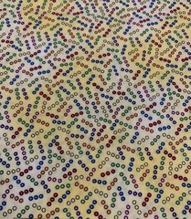 Polka Dot Fabric By N Smith & L Milligan For AvLyn Red Blue Orange Purple 1 Yard