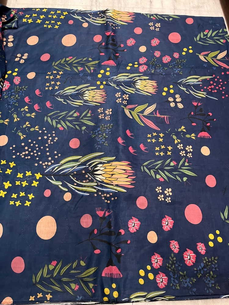 25 Yard Hand Block Print Handmade Cotton Indian Natural Sanganeri Printed Fabric
