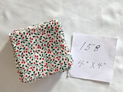 Mxd. Lot of 506 VTG Christmas Print Fabric Cotton Quilt Squares 3″- 3.5″- 4″