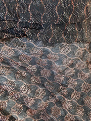 Brown Metallic Net mesh Fabric By the Yard 50″ Wide