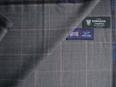 DORMEUIL 95% WOOL + 5% CASHMERE “VINTAGE” SUITING FABRIC “cashmere TOWNTX”-3.5 m