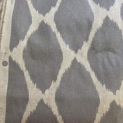 West Elm Braemore Fabric 54” x 84” Gray & Cream Geometric Design