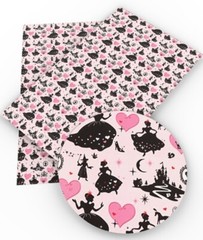 Cinderella FAUX LEATHER SHEET 8.75″ X 12″ princess cartoon 1063383 Movie LITCHI