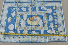29″ x 44″, Teddy-Bear Baby-Theme on Blue Cotton Panel, SSI/Kylie Kreations,M6915