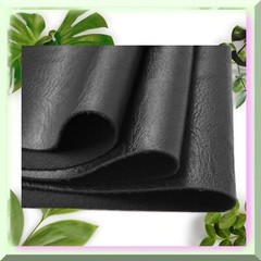 Black Leather Fabric 2 Yards Soft Grain