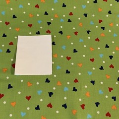 Hugs & Kisses Heart Fabric By Linda DeBono & Henry Glass Red Orange Green 1+Yds
