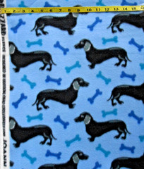 JO-ANN 100% POLYESTER “DACHSHUND” BLIZZARD FLEECE – 58″ WIDE – BTY – NEW!