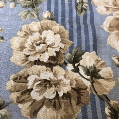 Authentic Covington Fabric 54”W x 96”L Blue Stripe & Floral Cottage Core Cotton
