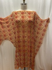 Floral Embroidered Beaded Lace Fabric 34″ Long 40″ Wide And 19″ Long 19″ Wide
