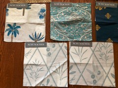 SCHUMACHER 15 pcs Mixed Lot 11 1/2″ – 12 3/4″ Fabric Samples
