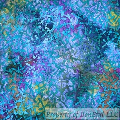 BonEFul FQ Cotton Quilt Gray Blue Tonal Water Mark Batik Marble Texture Blender
