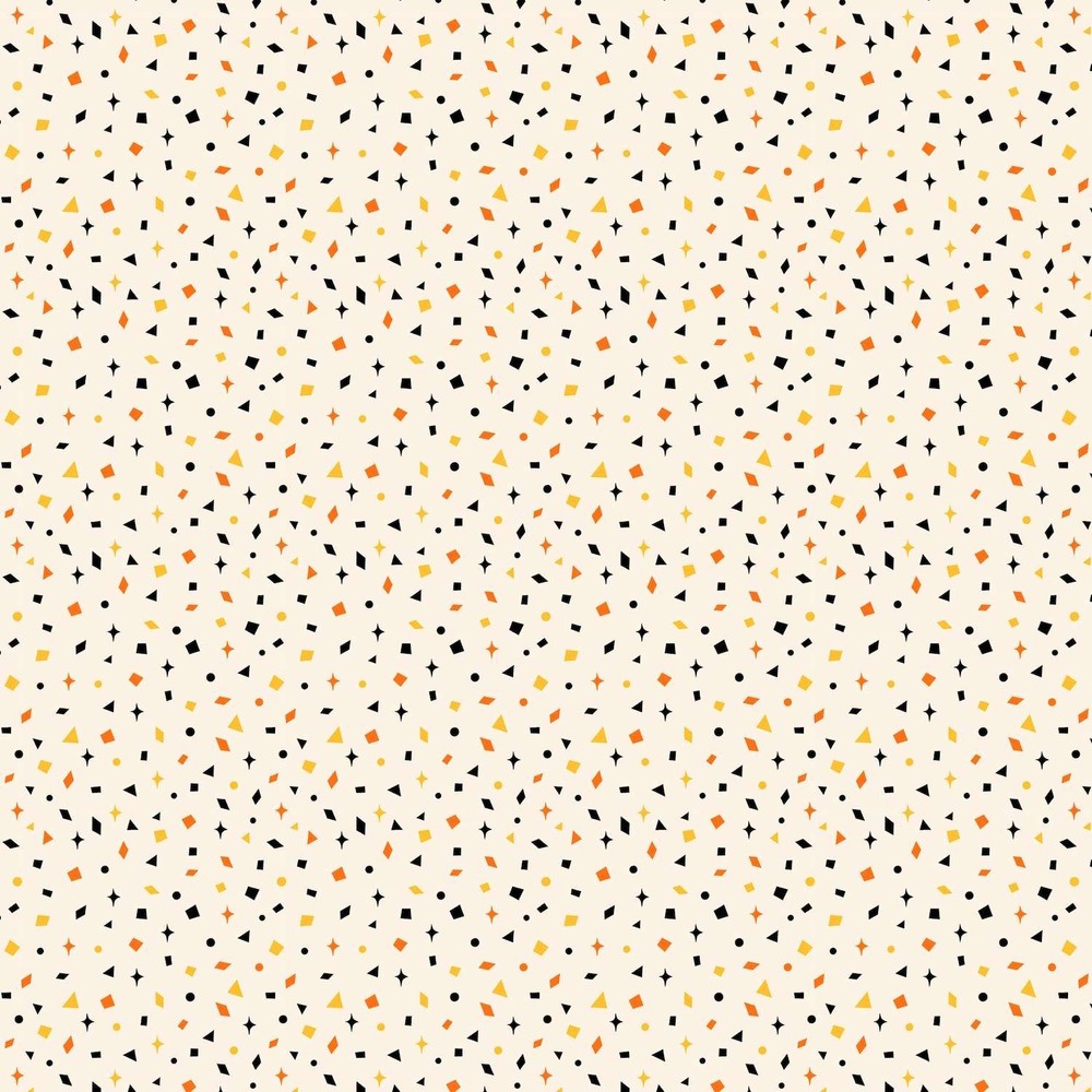 P&B Textiles – Midnight Masquerade – Confetti Toss – Cream, Fabric BTY
