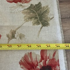 P Kaufmann Fabric 1 3/4 Yard X 55” Beige Terra Cotta Floral Green Leaves
