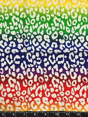 Tina Scrap 8″x21″ Rainbow Cheetah Leopard Jaguar Animal Print LGBT Cotton Fabric