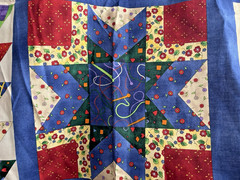 New Cheater Quilt “Suzie Q Quilter” Fabri-Quilt Cotton Fabric 1.8 Yards X 42′ Wd