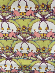 Pagoda Hill in Celery by Tina Givens for Free Spirit Fabrics 22″x20″