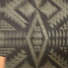 Pindler Pendleton Sunbrella Fabric Sample Square Black Green Geometric 13×13″