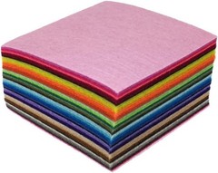Vibrant 44PCS Craft Felt Sheets – 4×4 inches, 1mm Thick for Unlimited Creativity
