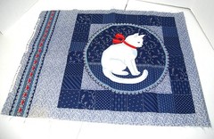 White Cat Pillow Panels by V.I.P print @Cranston Print Works Co Simple Treasures