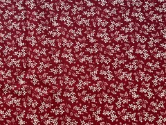 Fabric Simple White Flower Red 44″ X 60” 854