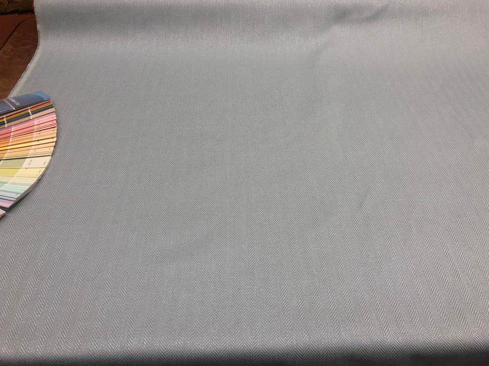 Fabricut Micheal Cloud Blue Herringbone Upholstery Fabric by the yard sofa chair