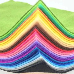 40PCS Soft Felt Fabric Sheets 1mm Thick Assorted Colors DIY Sewing Craft Squares