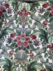 STANLEY KING STUDIO screen print chintz Floral Fabric 53.5″w- 9.66 yards (29 ft)