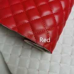 Luxury Quilted PU Leather Car Upholstery Fabric Diamond Argyle Sewing Material