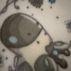 Fleece Giraffe Light Blue White And Gray Fabric 3+ Yards