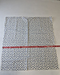 Schwartz Liebman Fabric 20×44 Blue Paisley Floral Vintage Remnant