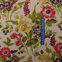 BRAEMORE BECCA FIESTA RED PURPLE FLORAL MULTIUSE LINEN FABRIC BY YARD 54″W