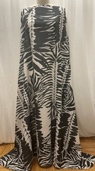 100% Cotton Batiste Black White Palm Print Fabric By The Yard 58″ Wide