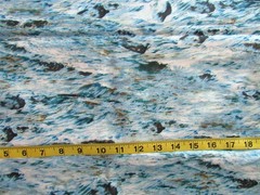1 yd Cotton Fabric by MMFab Inc, Ocean Surf in Blues, Browns & Greys