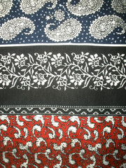#364 Vintage Mark Fabrics 1993 Red Blue White Black Colorblock 1.5 yds by 60″