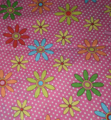 Springs Glamour Girl 6675 Pink Polka Dots Fabric 2.61 Yards Floral cotton quilt