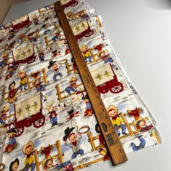 Michael Miller Lil Cowpokes Vintage Style Western Cowboy Cotton Fabric 71×45