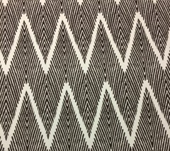 LACEFIELD DESIGNS COCOA BROWN CREAM ZIG ZAG IKAT MULTIUSE FABRIC BY YARD 54″W