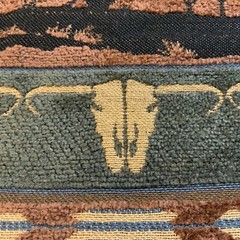 Southwest Tapestry Desert Skulls Feathers Design 17 in x 16.75 in