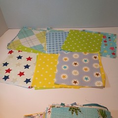 190 Squares 6″ x 6″ Fabric Cotton Quilting Floral Stars Dots