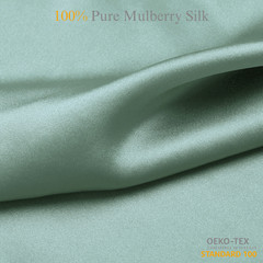 Seagrass Color 100% Pure Mulberry Silk Fabric by the Yard 44″ wide 19mm 6A Grade
