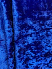 Samantha ROYAL BLUE Polyester Stretch Crushed Velvet Fabric by the Yard for Bow