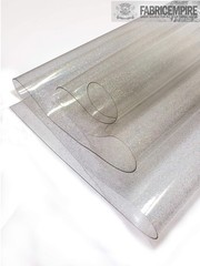 30 Gauge .8mm Jelly Transparent Sparkle Glossy Plastic Vinyl 30 Gauge, Clear