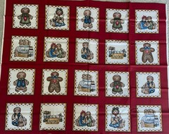 Vtg Dianna Marcum Marcus Brothers Textiles Gingerbread Cotton Panel 36 x 45
