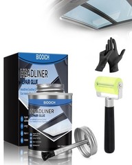 Car Headliner Repair Kit – Adhesive Glue with Roller & Brush for Upholstery, Fab